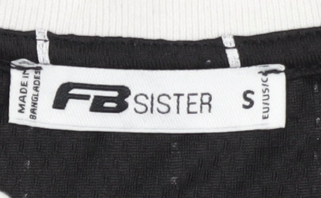 FB Sister Unisex Black Striped Jersey T-Shirt Size S
