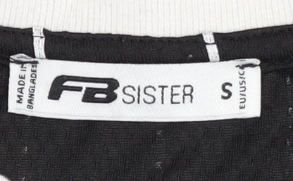 FB Sister Unisex Black Striped Jersey T-Shirt Size S