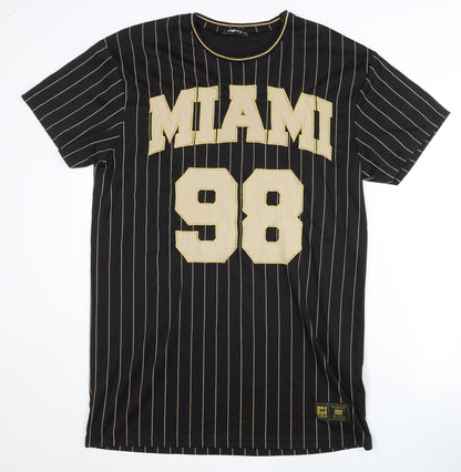 FB Sister Men's M Black Striped Jersey T-Shirt