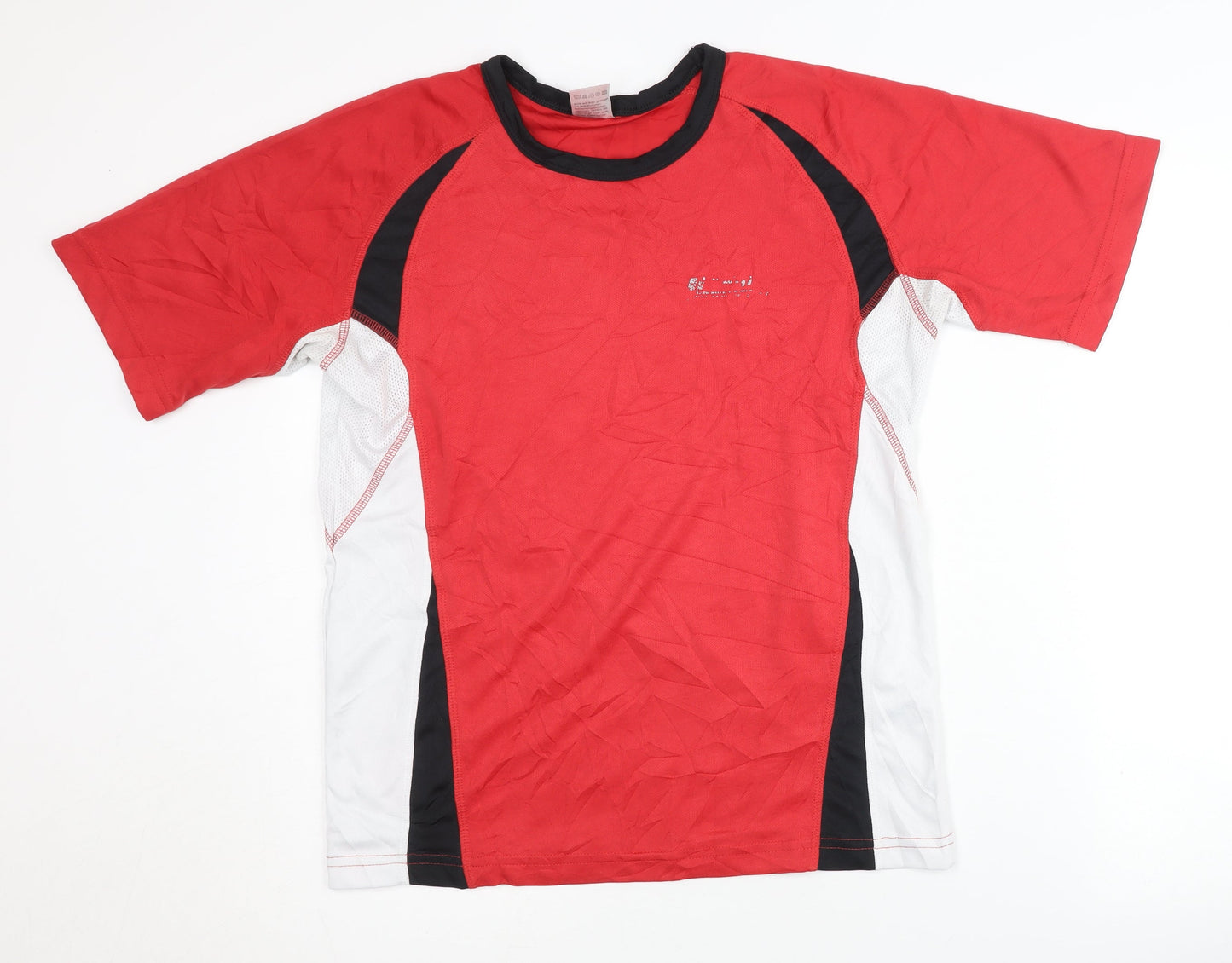 SHAMP Men's Red Short Sleeve Gym T-Shirt, Size S