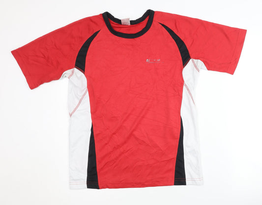 SHAMP Men's Red Short Sleeve Gym T-Shirt, Size S