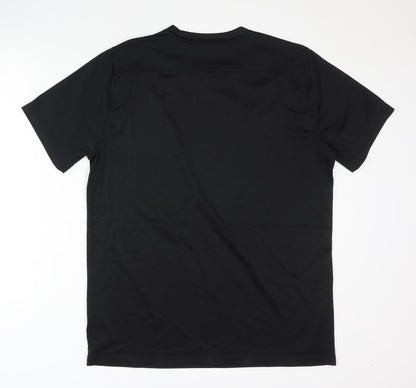 Nike Men's Black T-Shirt, Athletic Fit, M