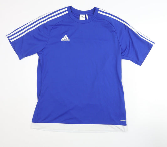 Adidas Men's Blue L T-Shirt Athletic Fit