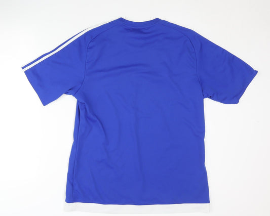Adidas Men's Blue L T-Shirt Athletic Fit