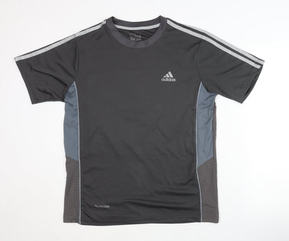Adidas Men's Grey T-Shirt Size L Sports Activewear