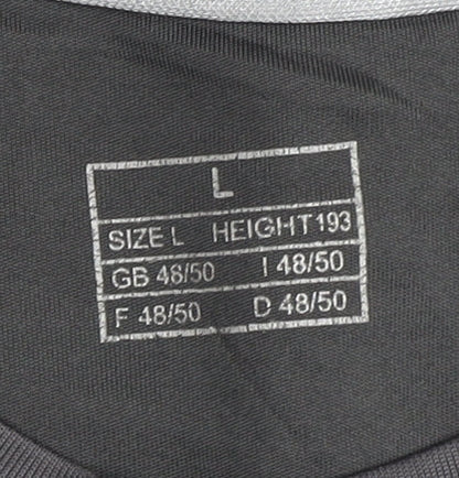 Adidas Men's Grey T-Shirt Size L Sports Activewear