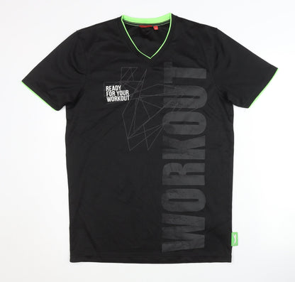 Slazenger Men's Black T-Shirt M Athletic Gym