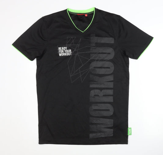 Slazenger Men's Black T-Shirt M Athletic Gym