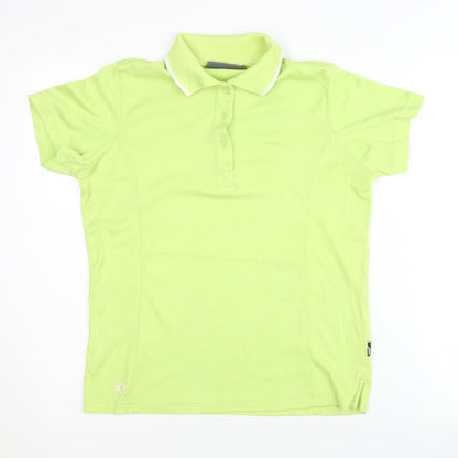 Outerwear Women Green Polo Shirt Size 8 Regular Fit