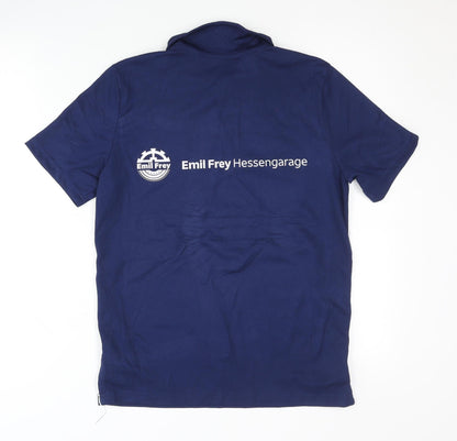 adidas Boys Blue Polo Top L Short Sleeve Football