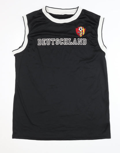 Half Moon Men's Black Football Tank Jersey L