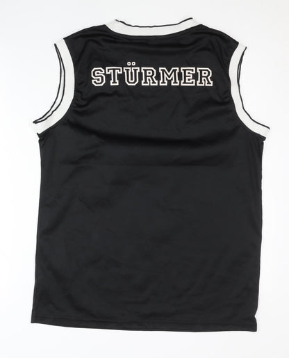 Half Moon Men's Black Football Tank Jersey L