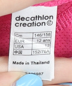 Decathlon Girls Pink T-Shirt, Size 18 Plus, Lightweight Sports Top