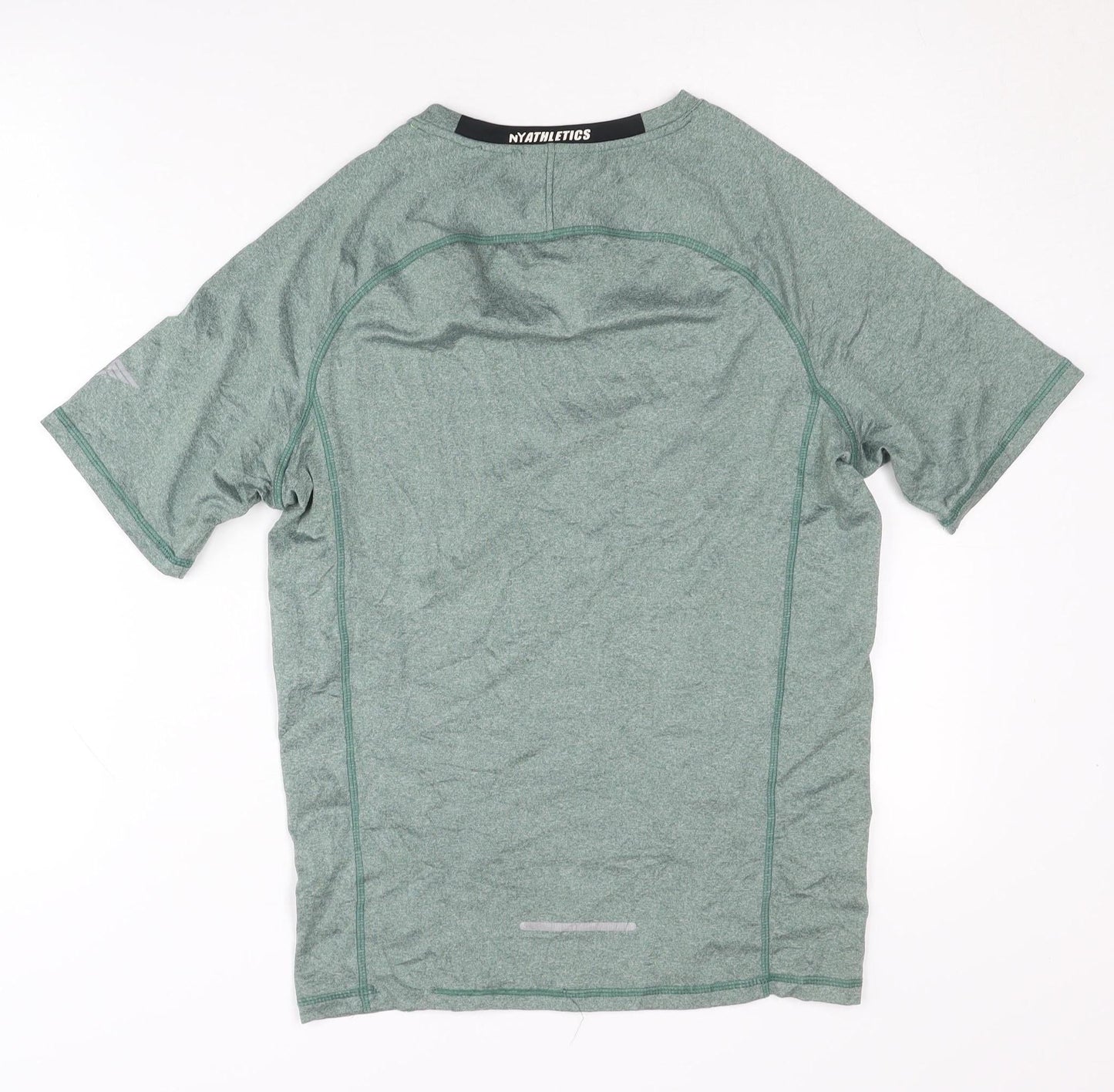 NYATHLETICS Men's Green Athletic T-Shirt, Size S
