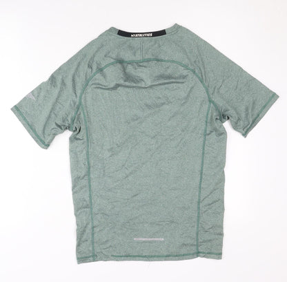 NYATHLETICS Men's Green Athletic T-Shirt, Size S