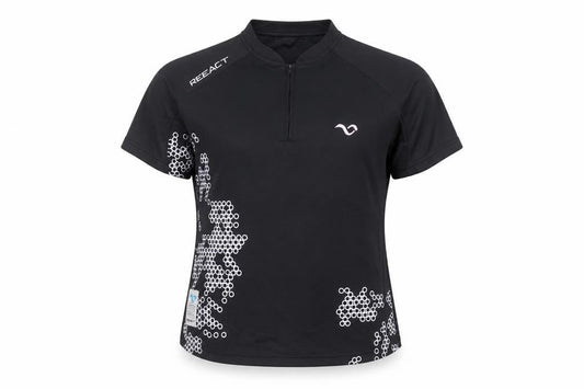 Reeact Women's Black Pullover M Short Sleeve Top