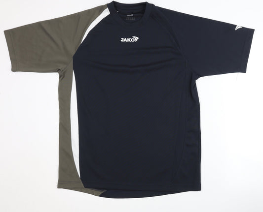 JAKO Men's Blue Gym T-Shirt L Breathable Sports Top