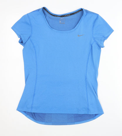 Nike Women Blue Athletic T-Shirt, Size S, Breathable