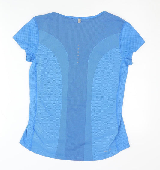 Nike Women Blue Athletic T-Shirt, Size S, Breathable