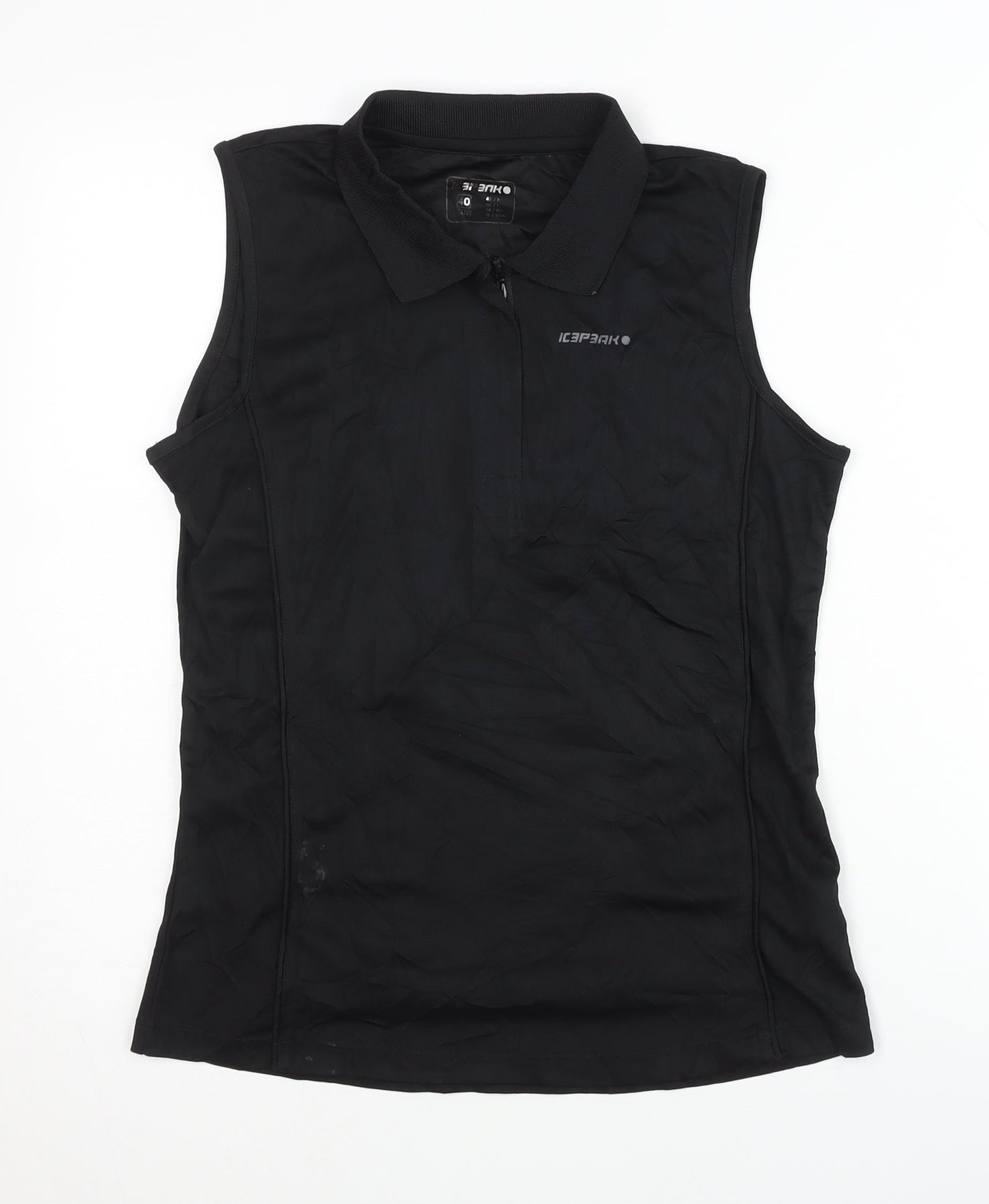 Icepeak Women's Black Sleeveless Polo Top Size 12