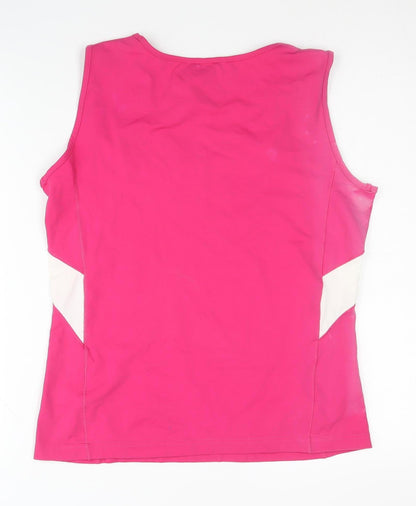 Shamp Women's Pink V-Neck Tank Top, Size 16