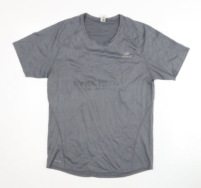Decathlon Men's Grey Running T-Shirt S