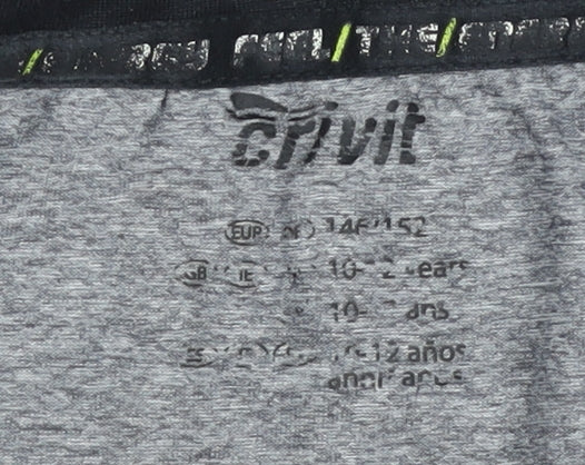 Crivit Boys Grey Sports T-Shirt, 11-12 Years, Breathable