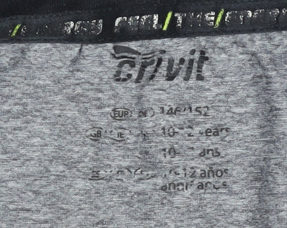 Crivit Boys Grey Sports T-Shirt, 11-12 Years, Breathable