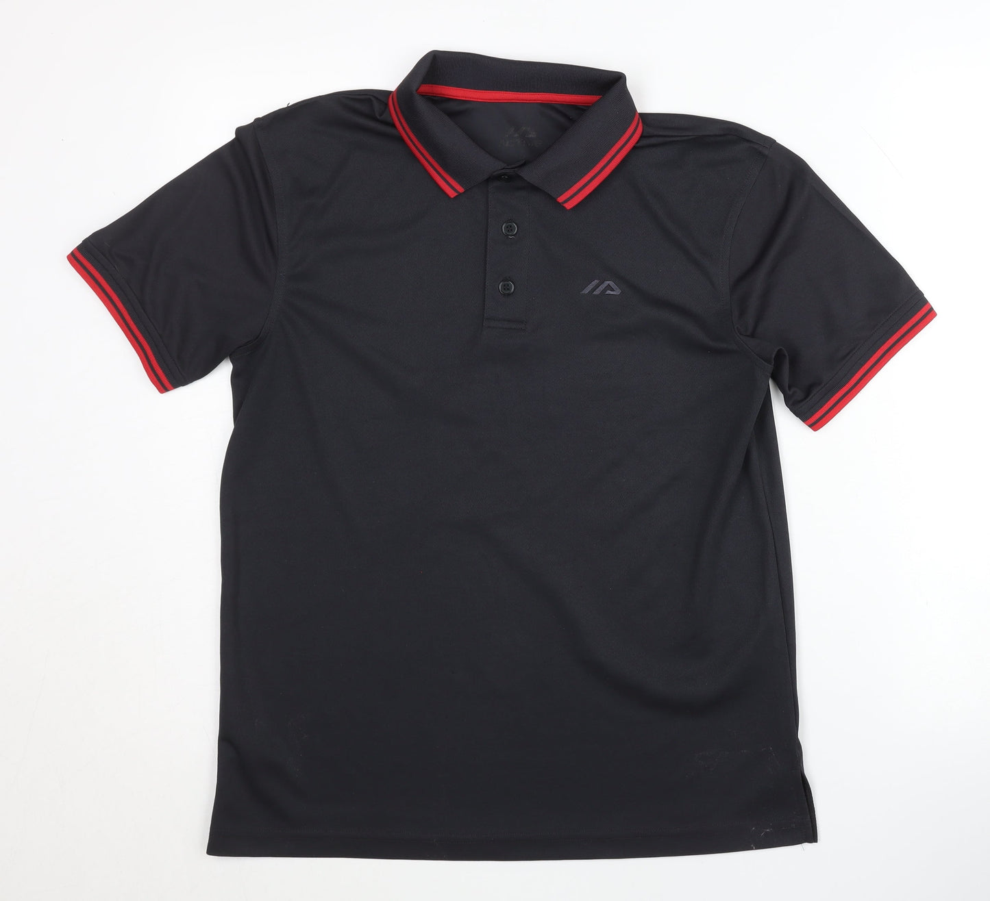 Active Men's Black Polo Shirt - Size S, Breathable