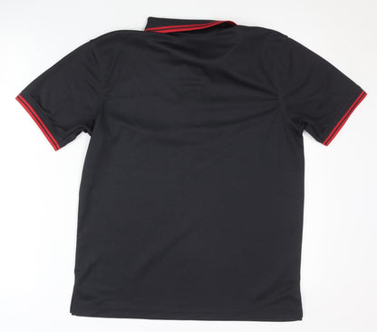 Active Men's Black Polo Shirt - Size S, Breathable