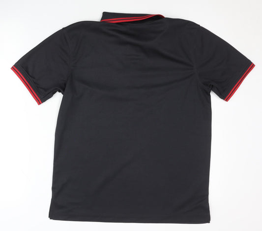 Active Men's Black Polo Shirt - Size S, Breathable