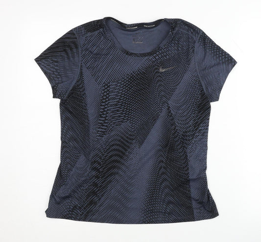 Nike Women's Blue T-Shirt M Athletic Fit