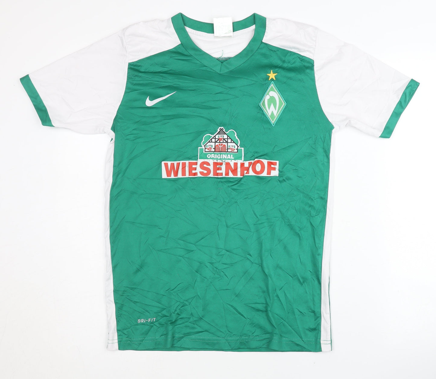 Werder Bremen Home Shirt, Green, Childrens 176, Short Sleeves