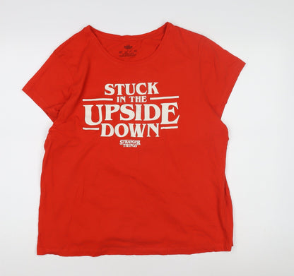 Womens UK Size L Stranger Things Red  T-Shirt