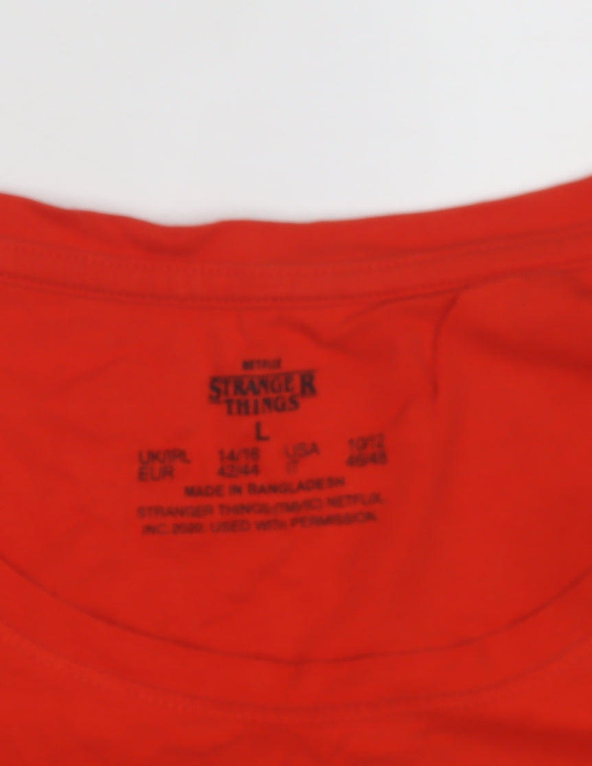 Womens UK Size L Stranger Things Red  T-Shirt