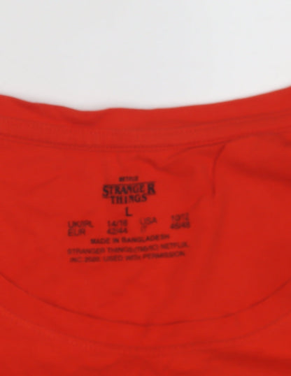 Womens UK Size L Stranger Things Red  T-Shirt