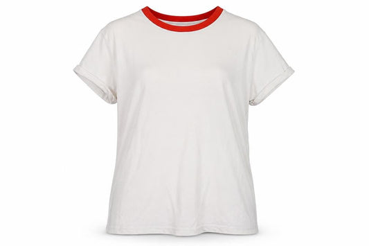 Womens UK Size 16 FRIENDS White Ringer T-Shirt
