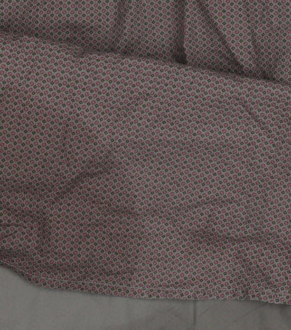 Fat Face Men's Brown Geometric Long Sleeve Shirt