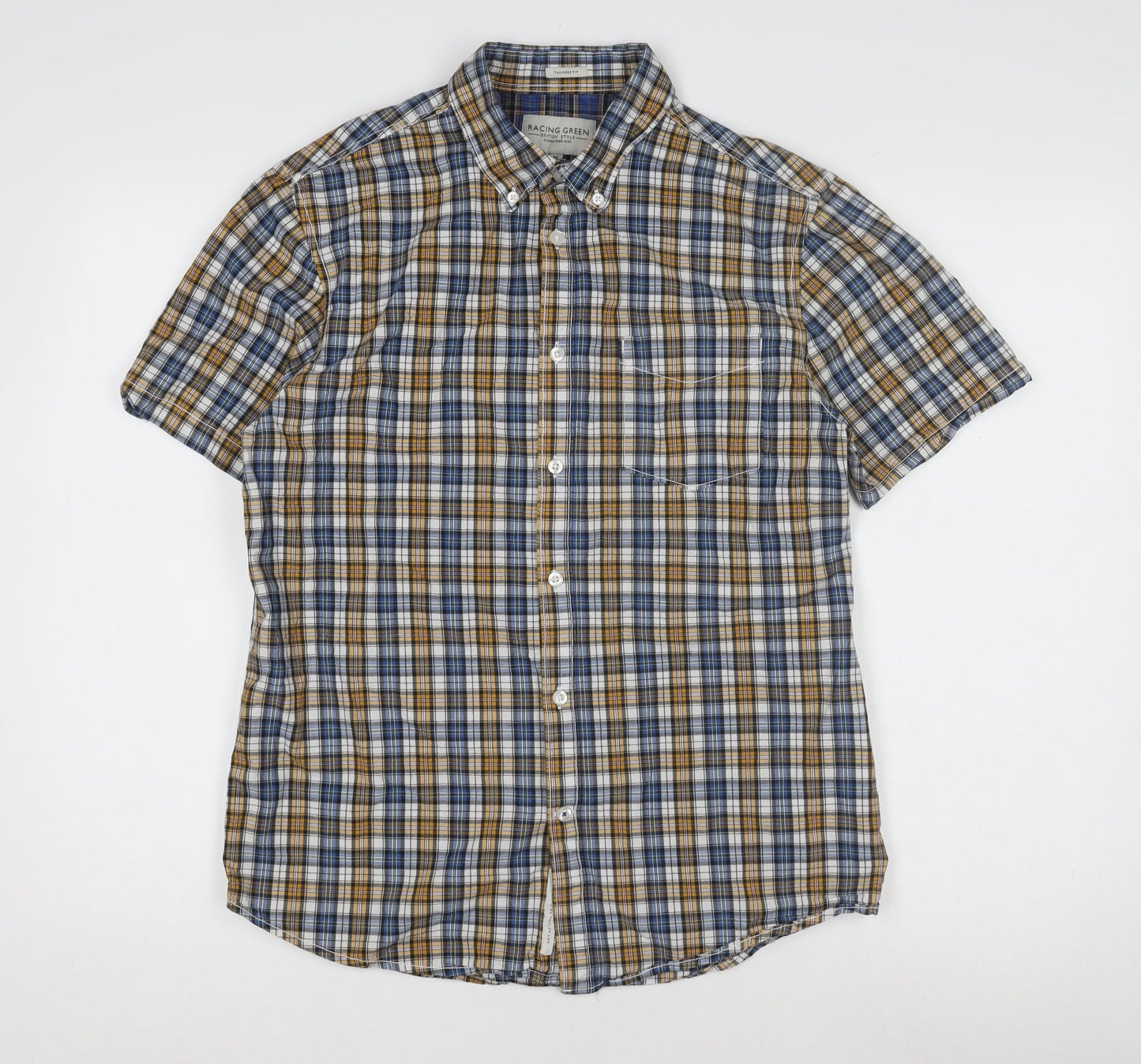 Racing Green Men's Multicoloured Plaid Shirt M