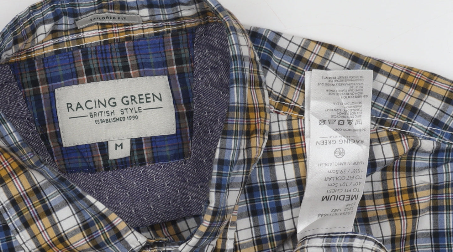 Racing Green Men's Multicoloured Plaid Shirt M
