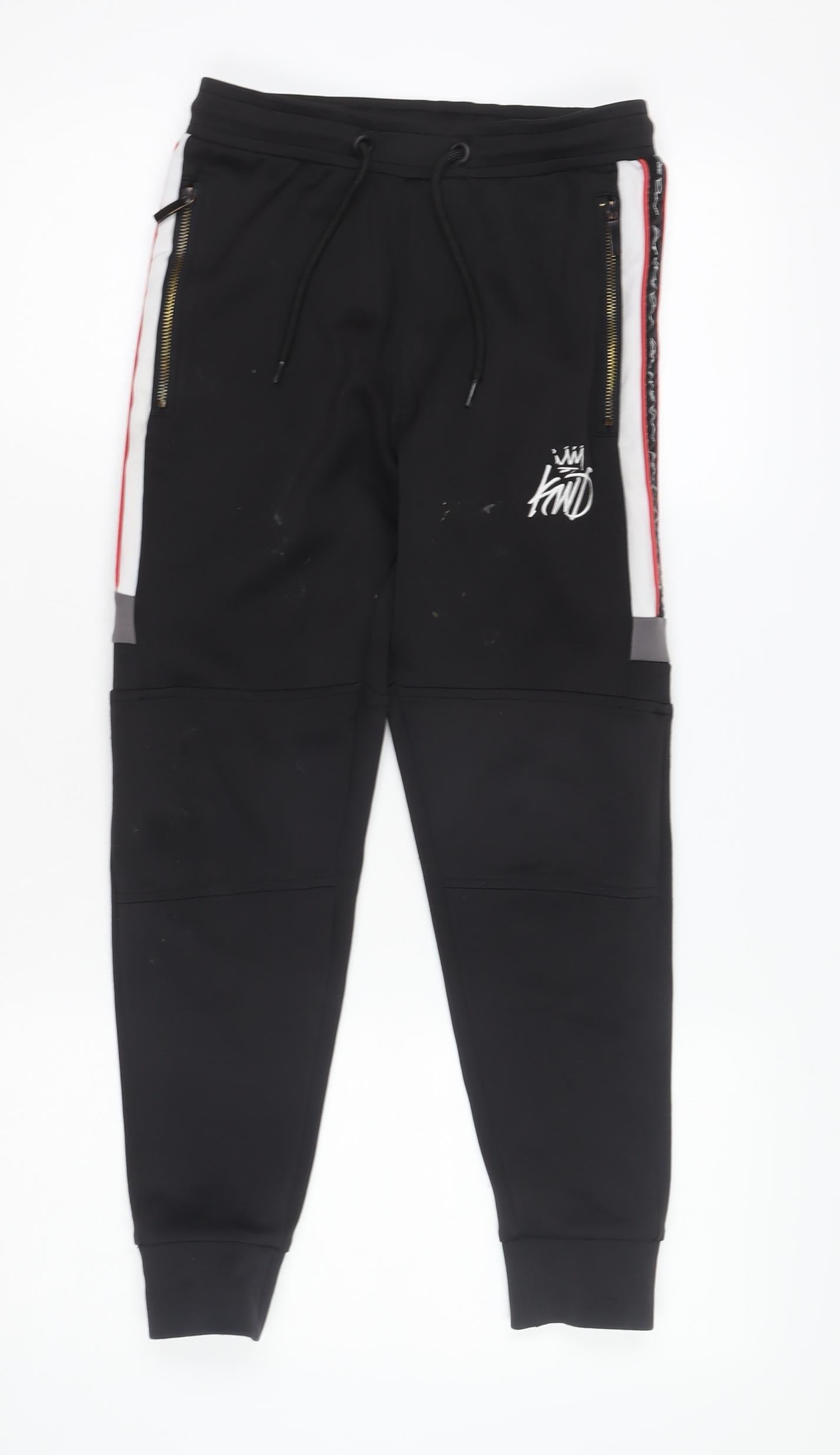 KWD Boys Black Jogger Trousers - Size 10-11 Years
