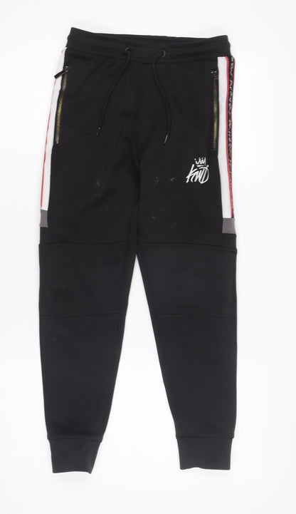 KWD Boys Black Jogger Trousers - Size 10-11 Years
