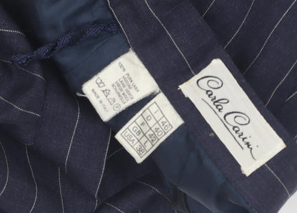 Carla Carini Women's Blue Striped Pencil Skirt Size 12