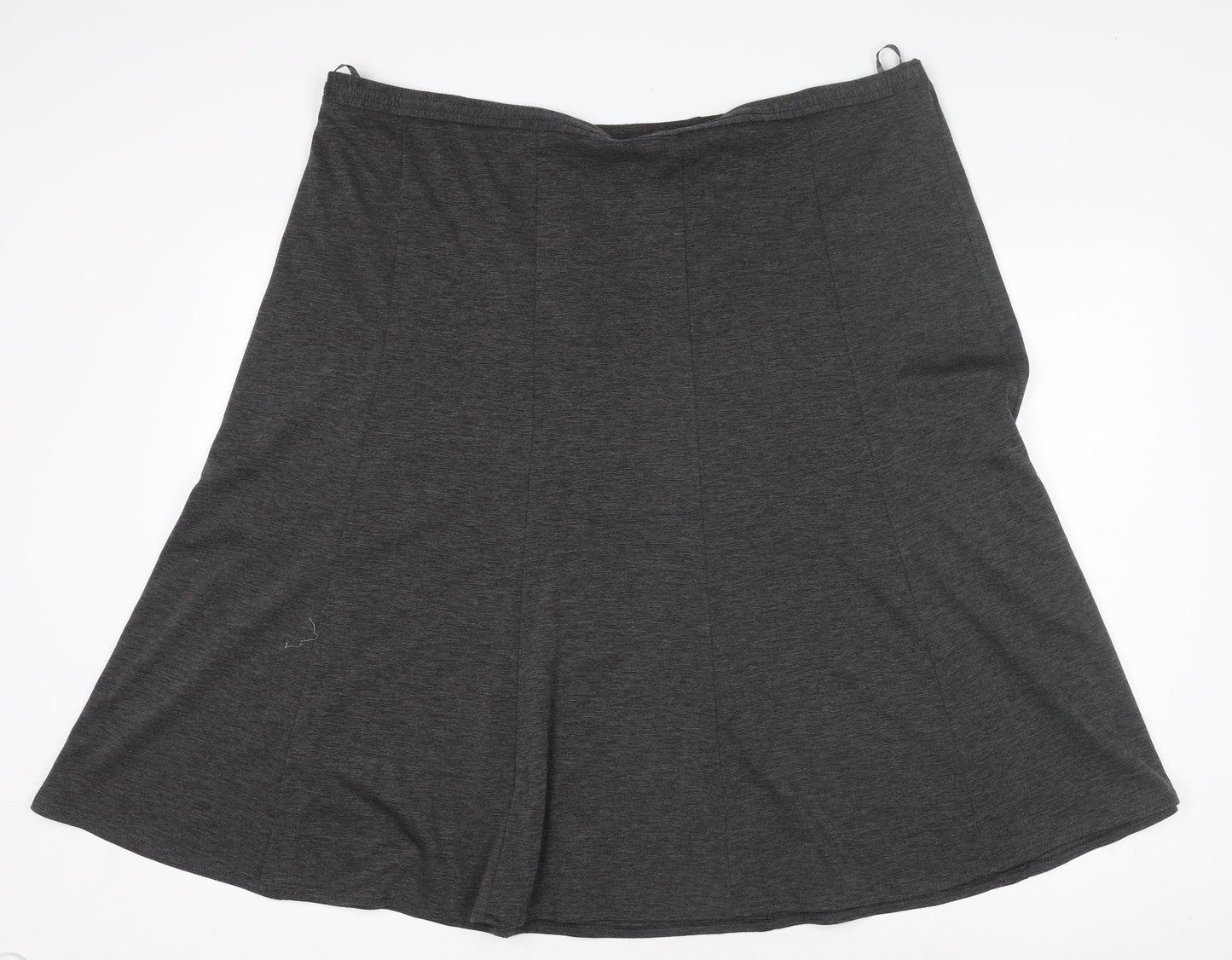 Bonmarché Women's Grey A-Line Skirt Size 22