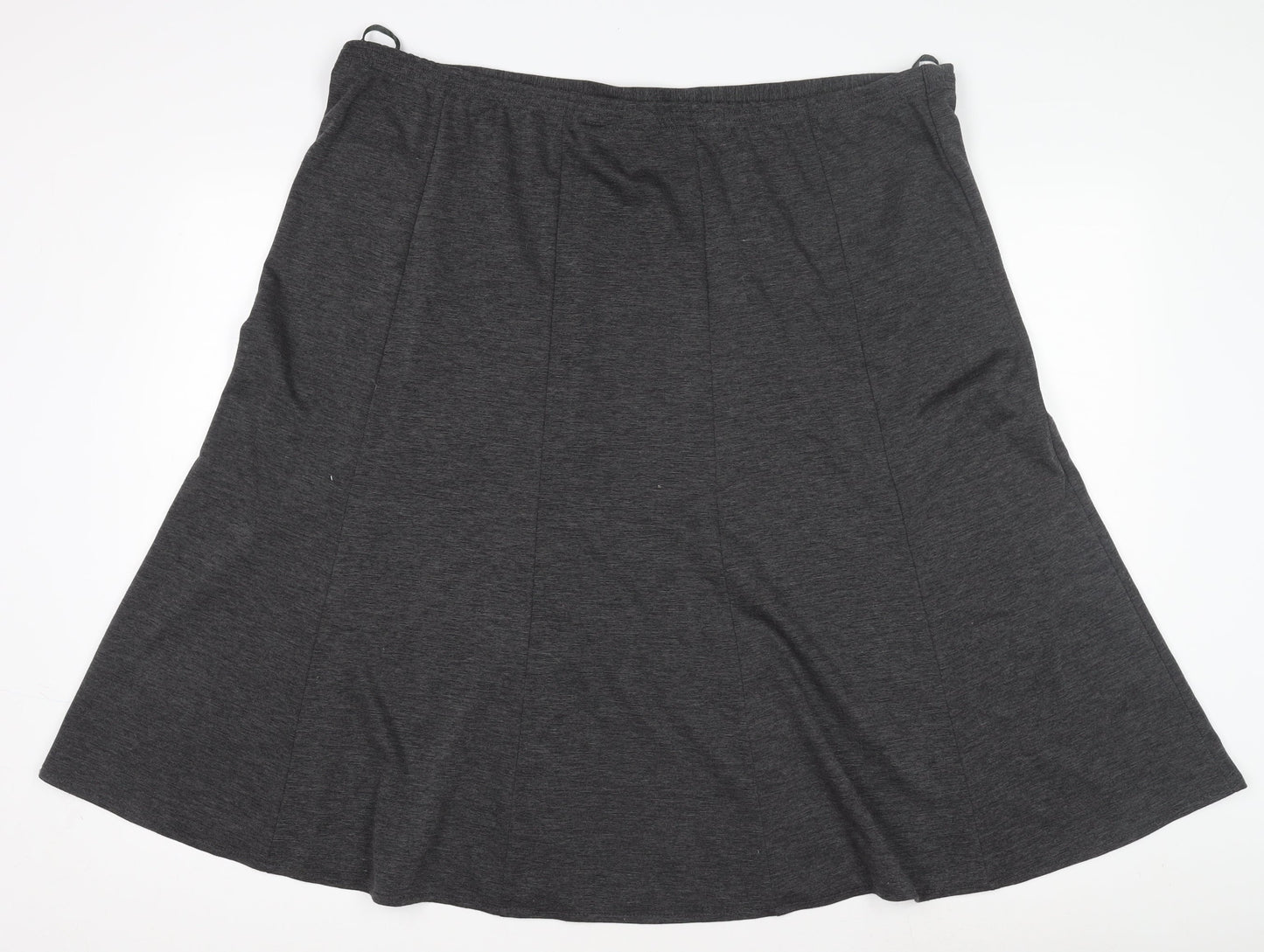 Bonmarché Women's Grey A-Line Skirt Size 22