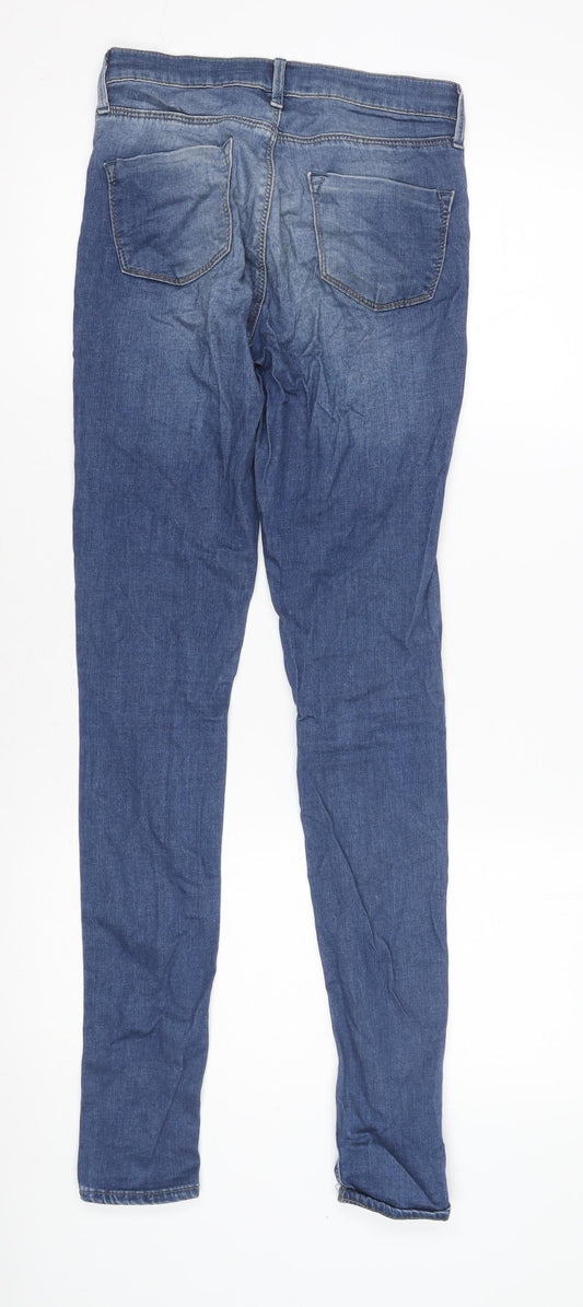 Topshop Women's Blue Skinny Jeans, Size 8, Stretch Fabric