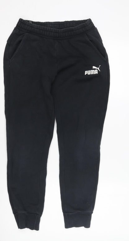 Puma Boys Black Jogger Trousers, Size 9-10 Years