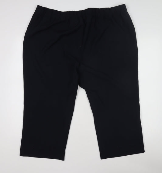 Bonmarche Women's Size 22 Black Straight Leg Trousers