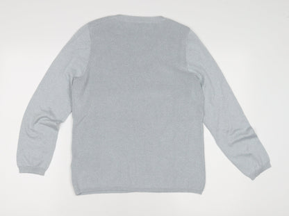 Womens UK Size 12 Marks and Spencer Silver Pullover Jumper