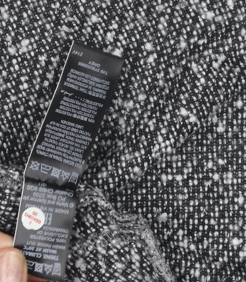 Womens UK Size 10 Marks and Spencer Grey Overcoat